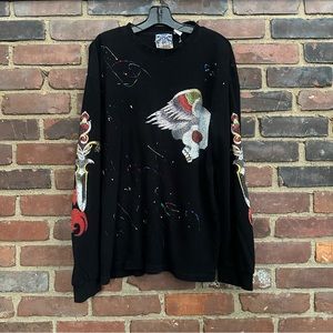 HAMA Thermal Skull Embellished Shirt Men's Sz 3X -46 Chest